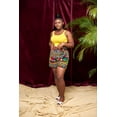 thumbnail image 2 of Tantie African print Rainbow High Waist Shorts With Belt, 2 of 8