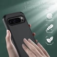 thumbnail image 5 of Entronix 3-Piece Bundle Compatible with Pixel 10/Pixel 10 Pro with Heavy Duty Triple-Layer Case & 2 HD Clear Screen Protector 9H Easy Install, Black, 5 of 7