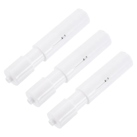 3Pcs Toilet Paper Holder, 4-9/16"-5-1/4" ABS Plastic Spring-Loaded Rod, White