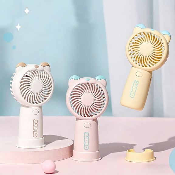 Cute Bear Handheld Fan 3 Speed Settings Rechargeable Portable Mini Fan Quiet Personal Cooling for Home Office Travel by PALIFEUR