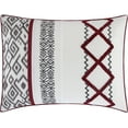 thumbnail image 4 of Nanshing Jamie 7 Piece Geometric Comforter Set, White/Red, King, 4 of 7