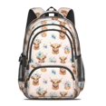 thumbnail image 2 of Highland Cow and Flower Print Cute School Backpack Bag with Padded Back and Adjustable Shoulder Straps 16.9 X 12.6 X 5.9 Inches, 2 of 5