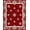 Red, Pattern 2, variant on ODIKA 4'x6' Machine Washable Non-Slip Area Rug, Nostalgic Yuletide Heritage Path High Traffic Rug, Red, 605787