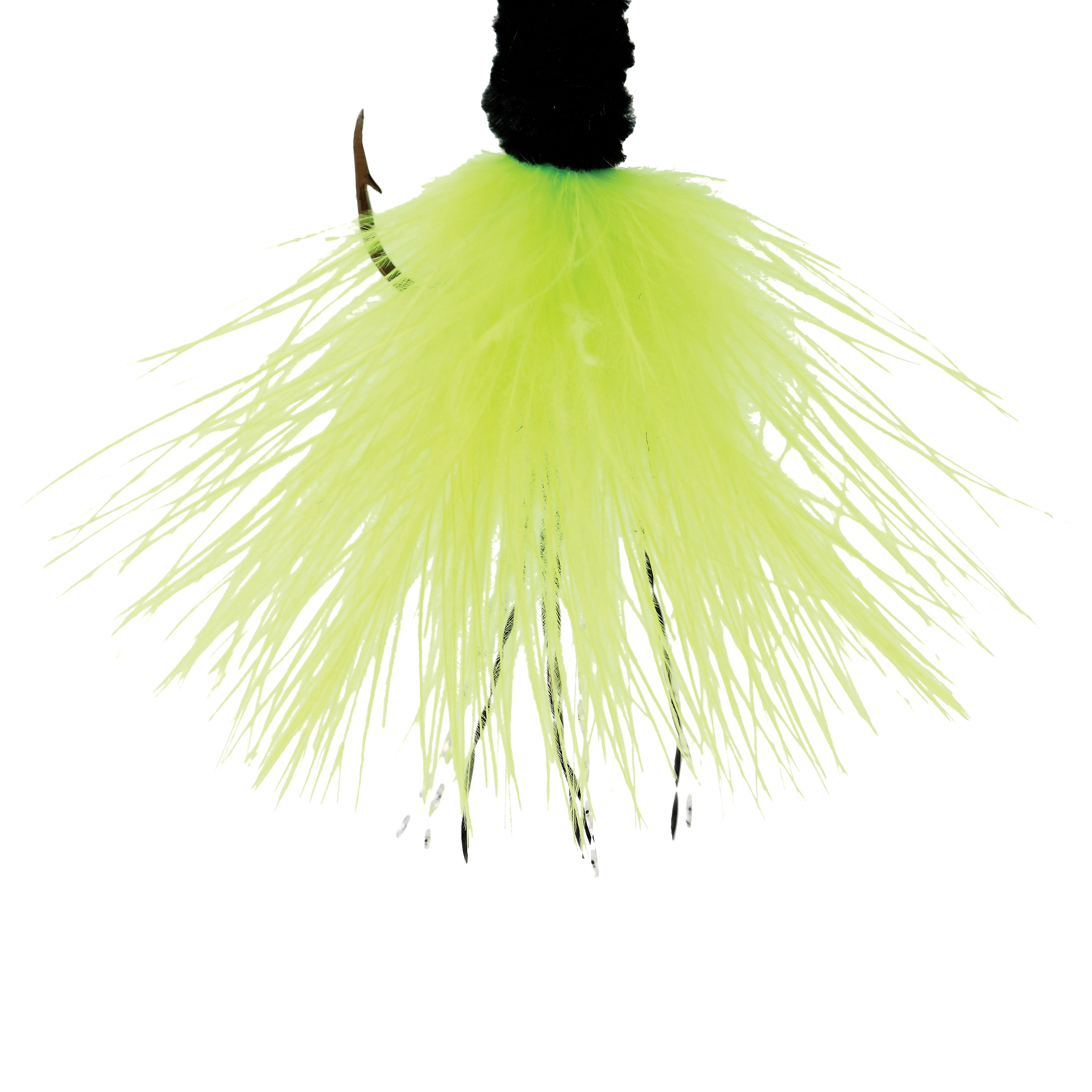 Eagle Claw Marabou Pro-V Crappie Jig –1/16 oz - Chartreuse/Black