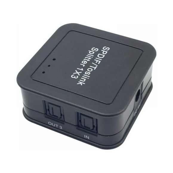Digital Optical Audio 1x3 Splitter Digital SPDIF Toslink Optical Fiber Audio Splitter 1 in 3 Out