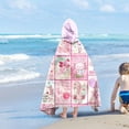 thumbnail image 2 of Axolotl Hooded Beach Towel for Girls, 30" x 50" Funny Kids Poncho Bath Toddler, Pink Soft Absorbent with Hood 3-10 Years Bathrobe Swimming Pool, 2 of 7