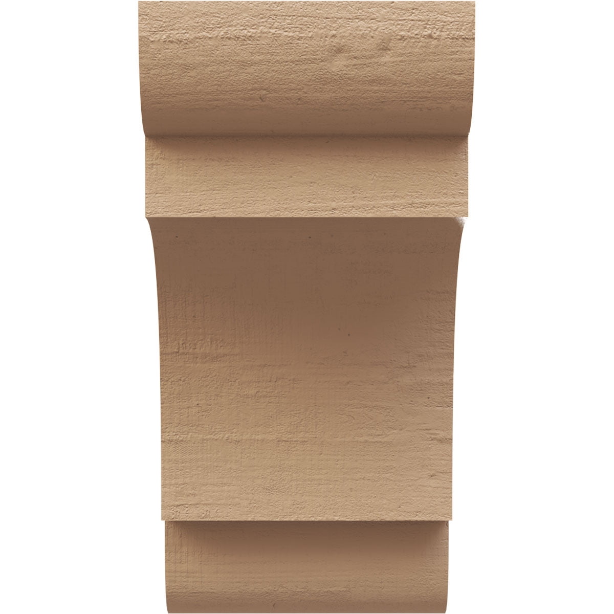 5"W x 5"D x 10"H Wide New Brighton Rough Cedar Woodgrain TimberThane Corbel, Primed Tan
