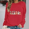 thumbnail image 4 of Maplenight Christmas Sweatshirt for Women Cute Dog Graphic Crewneck Long Sleeve Shirt Pullover Holiday Tops, 4 of 5