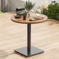 thumbnail image 6 of STARY Outdoor Side Table, Outdoor Dining Table of Patio Furniture Set, Plastic Wood-like Top Outdoor Bistro Table for Lawn, Deck, Backyard, Poolside, 6 of 8
