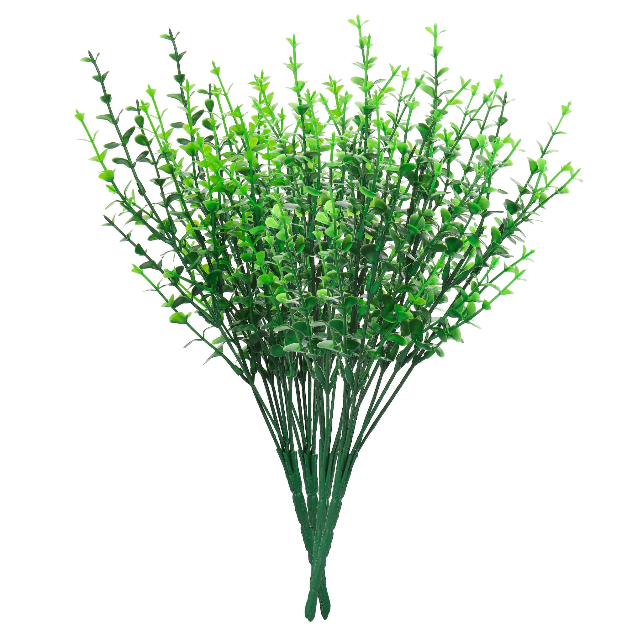 Gustave 4 Bundles Artificial Plants Fake Eucalyptus Stems Greenery No Fade Faux Plastic Plants ...