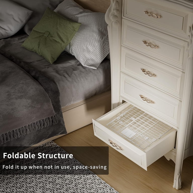 4-Tier Hanging Closet Shelves - Wall Mount Or Rod Mount Wire Baskets With Hooks, White