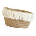 thumbnail image 2 of Miangastore Jute Storage Basket Small Khaki Knitting Design Decorative Desktop Basket For Organizing Sundries For Home Use, 2 of 8