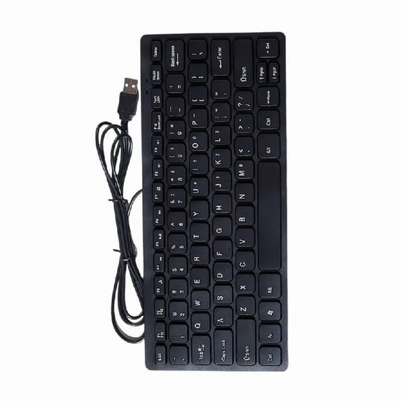 Ergonomic USB Wireds Mini Keyboards 78 Key Slim for Efficient Typing on Laptops and Desktops
