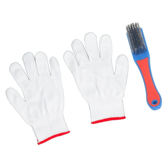 Stainless Steel Brush, Wire Brush Set Versatile Long Service Life Strong Cleaning Power Gloves for Ovens for Woodworking