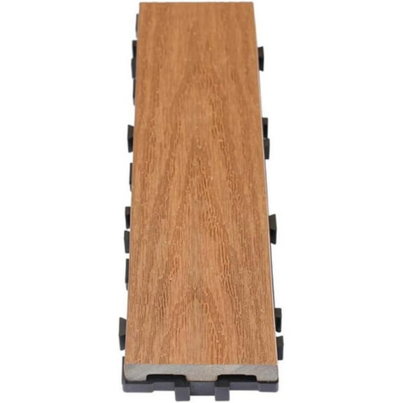 UltraShield Naturale 3 in. x 1 ft. Quick Composite Single Slat Deck Tile (4-Pieces per Box) (Honduran Mahogany)