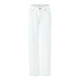 thumbnail image 5 of zaveiop Woman Loose Washed Denim Pants Clothing Straight Minimalist Basic Retro Jeans (White, M), 5 of 9