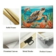thumbnail image 5 of ZHONGYUTONG Turtle Canvas Wall Art Sea Turtle Print Poster Bathroom Picture Painting (16"x24"), 5 of 6