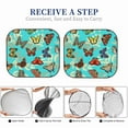thumbnail image 6 of Naloa Multicolored Butterflies 2 Piece Foldable Car Sun Shades, Car Windshield Sunshade, Front Window Sunshade for Car, Truck, SUV - Small, 6 of 7