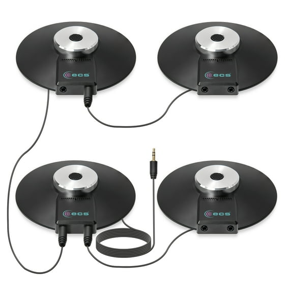 (4) WordForum 3.5mm Conference Microphone, Omnidirectional Condenser Mic for Video Conference, Zoom, Skype, Online Class, Court Reporting