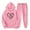 Pink, variant on ibuvkizy Two Piece Sets for Women!Outfits Men's and Women's Sports Tracksuits Long Sleeve Pullover Hoodies Sweatshirt Loose Coat and Sweatpants Fall Winter Suit Black,L
