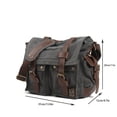 thumbnail image 5 of Vintage Canvas Messenger Bags Laptop Bag Large Capacity Shoulder Bag For Hiking Travel, 5 of 27