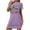Purple, variant on Fjofpr Shirts for Women Trendy Women's Carnival Short Nightgown With Printed Round Neck And Short Sleeves On The Chest