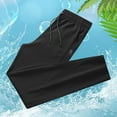 thumbnail image 2 of Youmylove Men's Summer Ice Silk Thin Quick Drying Pants Breathable Casual Athletic Pant Outdoor Sports Loose Elastic Sweatpants Comfy Fit Active Pants, 2 of 4