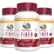 (3 pack) MaryRuth's Fiber Gummies Adult Papaya Flavor Digestive Health Vegan Non-GMO Clean Label Project Verified 60 Count