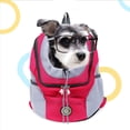 thumbnail image 4 of Pet Backpack Portable Travel Bag Front Chest Bag Berathable Mesh Drawstring Design Outdoor Pet Dog Carrying Bag, 4 of 8