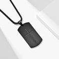 thumbnail image 2 of PAMTIER Unisex Stainless Steel Classic Lord's Prayer Inspirational Cross Dog Tags Pendant Necklace Religion Christian Bible Verse Black No Chain, 2 of 4