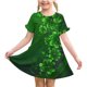 thumbnail image 1 of Niñas Vestido de Día de San Patricio 3-12 Años Niños Verano Casual Cuello Redondo, 1 of 9