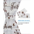thumbnail image 4 of Grey Wooden Grain Blackout Curtains, French Door Curtains for Door Window, Brown Country Texas Star Branches Privacy Drapery for Patio/Sidelight Doors, 1 Panel with Tieback, 25 x 40 Inches, 4 of 6