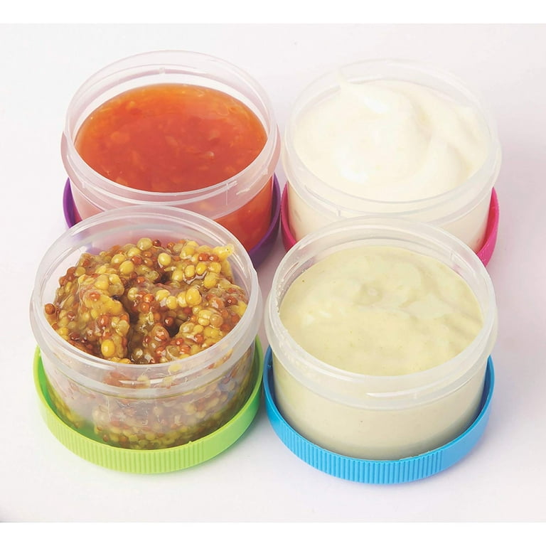 Sistema To Go Collection Salad to Go Food Storage Container (2 Pack), 37  oz, Clear with Assorted Color Accents