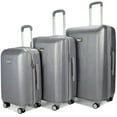 thumbnail image 7 of BADGLEY MISCHKA BMLUGSETSNSIL Snakeskin 3 Piece Expandable Luggage Set (Silver), 7 of 7