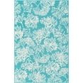 thumbnail image 2 of Unique Loom Outdoor Coastal Collection Area Rug - Coral (5' 3" x 8' Rectangle Teal/Ivory), 2 of 8