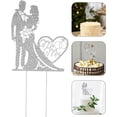 thumbnail image 5 of Mr & Mrs Wedding Cake Topper with Silver Base – Non-Edible Bride & Groom Decoration for Bridal Shower, Engagement & Wedding Party (RL 1 PC), 5 of 5