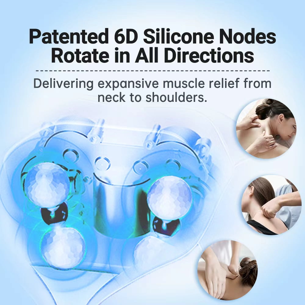 Neck Massager Pillow for Pain Relief Deep Tissue, Shiatsu Neck and Shoulder Massager with Heat,Cordless Massage Pillow,Ideal Gifts for Mom Dad Women Men