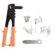 thumbnail image 1 of Juego de Herramientas para tuercas de remache, pistola remachadora Manual ergonómica de aleación de aluminio, remachadora manual para puerta y ventana con doble manija, 1 of 12