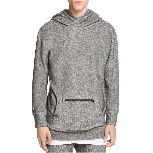 Sudadera con capucha de lana para hombre Twenty, gris, grande