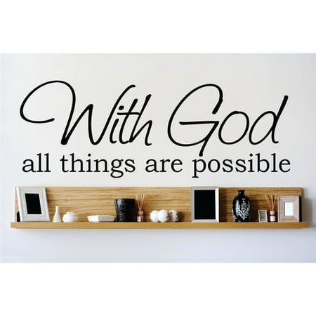 design with vinyl with god all things are possible wall decal