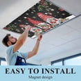 thumbnail image 6 of Black Gnomes Christmas Fluorescent Light Covers, Xmas Ball Gifts Snowflake Magnetic Light Covers for Ceiling Lights, Fluorescent Ceiling Shade Filters for Classroom Bedroom Office 4x2Ft x 2PCS, 6 of 8
