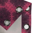 thumbnail image 4 of Ambesonne Floral Grommet Curtain, Baroque Roses Mandala, 50" x 108", Hot Pink Dark Purple, 4 of 6