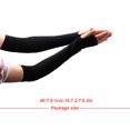thumbnail image 4 of 1 Paire de Gants Sans Doigts à Haute Élasticité, Protection des Poignets, Tricotés, Coton Peigné, Noir, 4 of 6