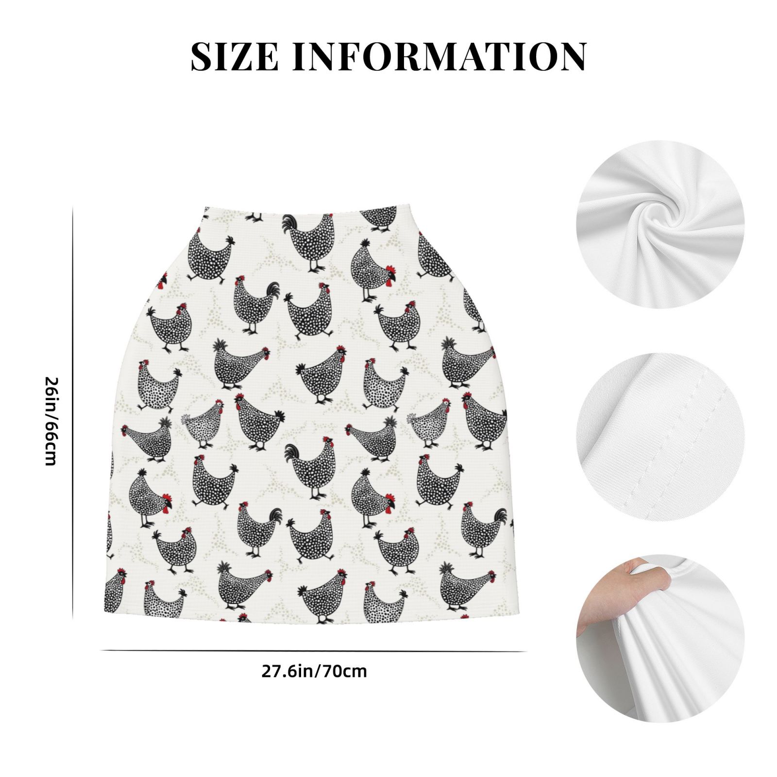 Fotbe Funny Chicken Pattern Car Seat Covers for Babies, Nursing Breastfeeding Cover Infant Carseat Canopy, Soft Stretchy Carrier Cover