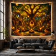 thumbnail image 6 of Ancient Tree Library With Glowing Hollow, Mystical Fantasy Style for Book Lovers, Literary Wall Decor, Housewarming Gift Tapestry Wall Hanging for Home Library and Living Room, 6 of 7