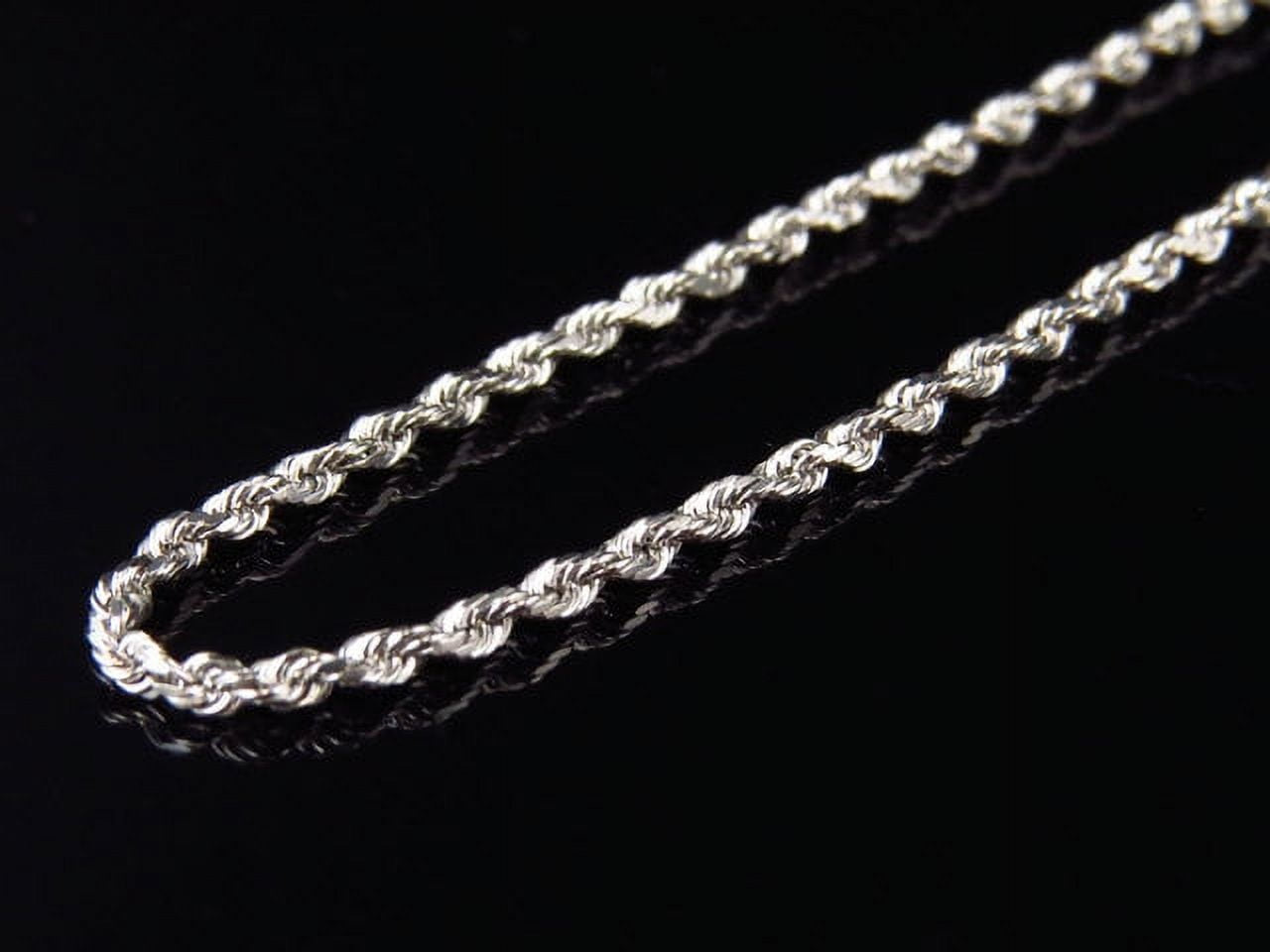10K white gold rope necklace 46cm 1.5mm 【公式通販】