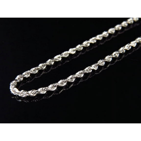 SOLID UNISEX STERLING SILVER ROPE CHAIN 24''