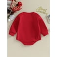 thumbnail image 4 of Newborn Baby Girl Boy Christmas Outfit Who Stole Long Sleeve Bubble Romper Sweatshirt Onesie Cute Fall Clothes, 4 of 9