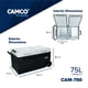 thumbnail image 3 of Camco CAM-750 Refrigerador/congelador Compacto Portátil de 75 Litros / Cuenta con Acceso Remoto Compatible con Bluetooth y 2 Compartimentos con Refrigeración de Zona Dual / Se Ajusta de -4° F a 68° co, 3 of 5