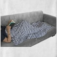 thumbnail image 6 of Ikat Soft Flannel Fleece Throw Blanket, Eastern Ornament in Blue Exotic Art Elements Curves Simple Design Print, Cozy Plush for Indoor and Outdoor Use, 70" x 90", Royal Blue and White, by Ambesonne, 6 of 6